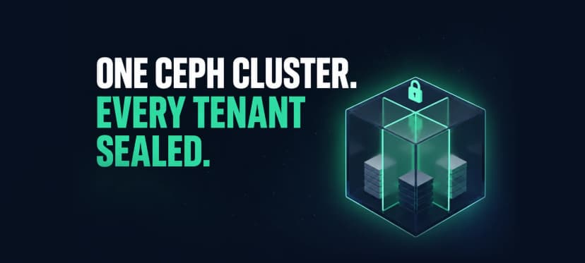 One Ceph Cluster. Every Tenant Sealed.